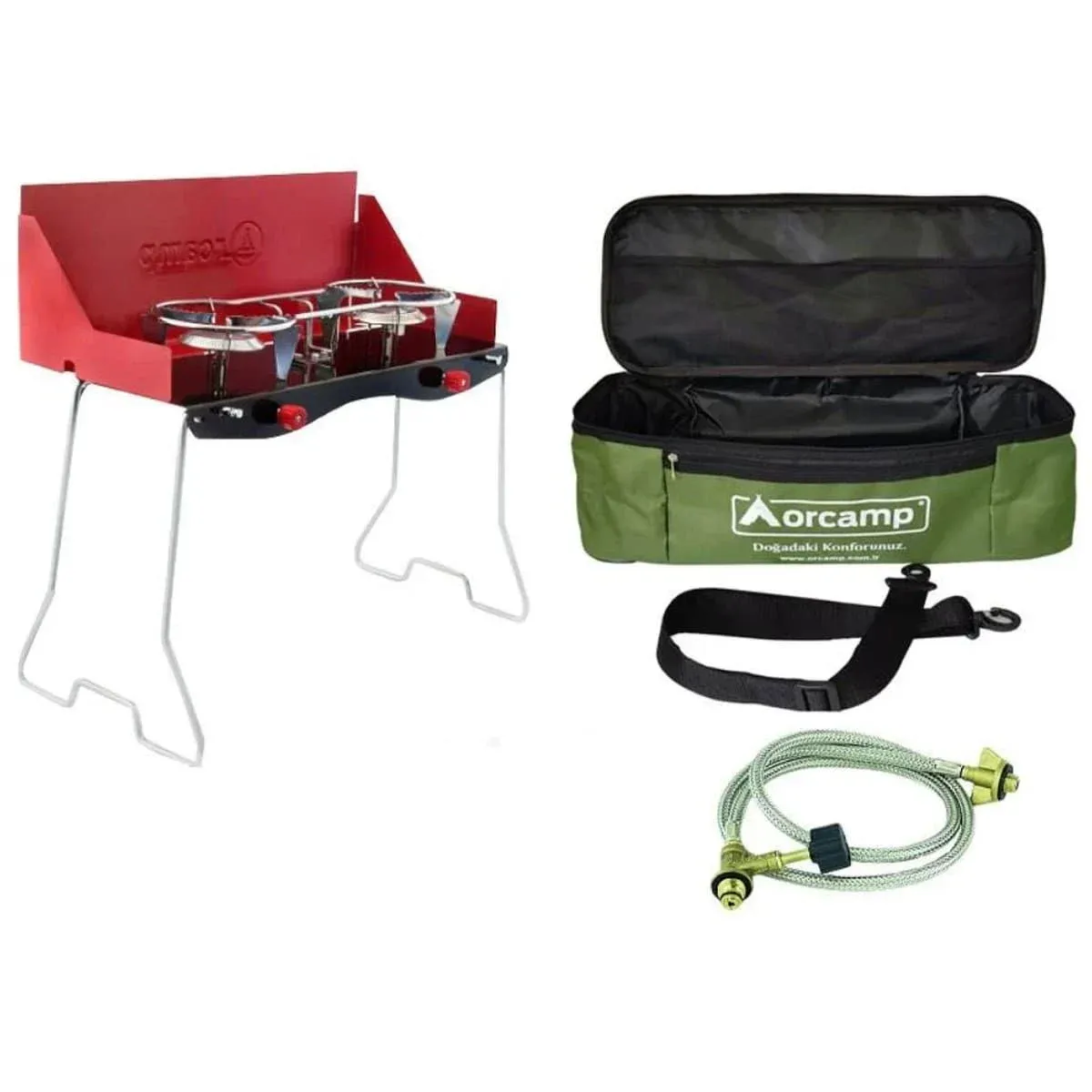 Orcamp Katlanabilir Ayaklı İkili Kamp Ocak