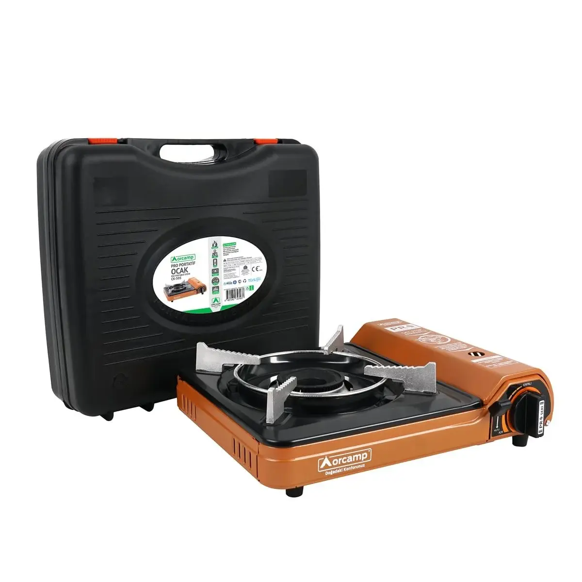 Orcamp Tekli Portatif Kamp Ocak Gaz Stop Emniyetli