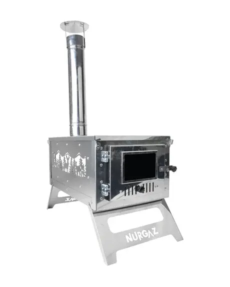 Nurgaz Katlanır Krom Kamp Çadır Soba