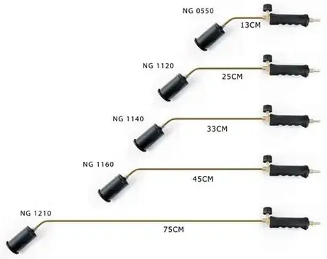 Propan Tav Ve Kaynak Pürmüz Takımı 57 Mm Metal Başlıklı 33 Cm Boyun