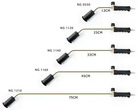 Propan Tav Ve Kaynak Pürmüz Takımı 57 Mm Metal Başlıklı 75 Cm Boyun