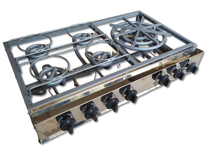 3 Yanışlı + 4 Porsiyonlu CE Belgeli Emniyet Sistemli Künefe Pişirim Ocağı