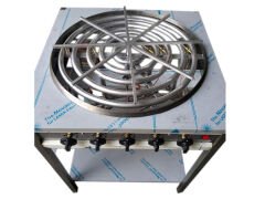 5 Yanışlı Tekli Krom Raf Tabanlı CE Belgeli Emniyet Sistemli Künefe & Su Böreği Pişirim Ocağı