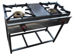 2 No İkili Profil CE Belgeli Emniyet Sistemli Ayaklı Pişirim Ocağı