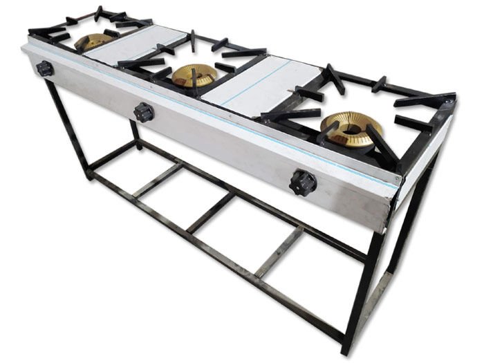 2 No Üçlü Profil CE Belgeli Emniyet Sistemli Ayaklı Pişirim Ocağı