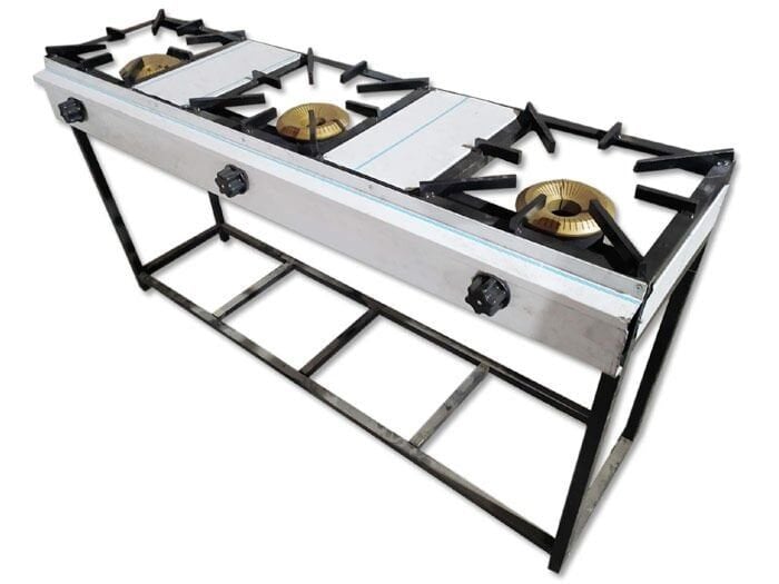 2 No Üçlü Profil CE Belgeli Emniyet Sistemli Ayaklı Pişirim Ocağı