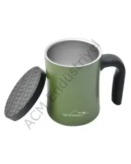 Campout Çift Katmanlı Termos Kupa Yeşil