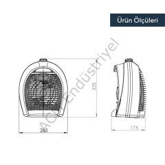 Kumtel Bej Fanlı Isıtıcı 2000 W LX - 6331