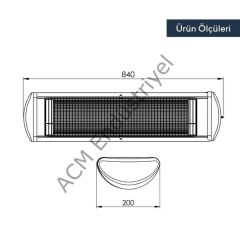Kumtel Duvar Tipi Isıtıcı İnfrared EX-23