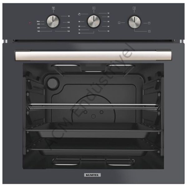 Kumtel Dizayn Antrasit (Gri) Cam Ankastre Set