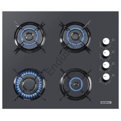 Kumtel Dizayn Antrasit (Gri) Cam Ankastre Set