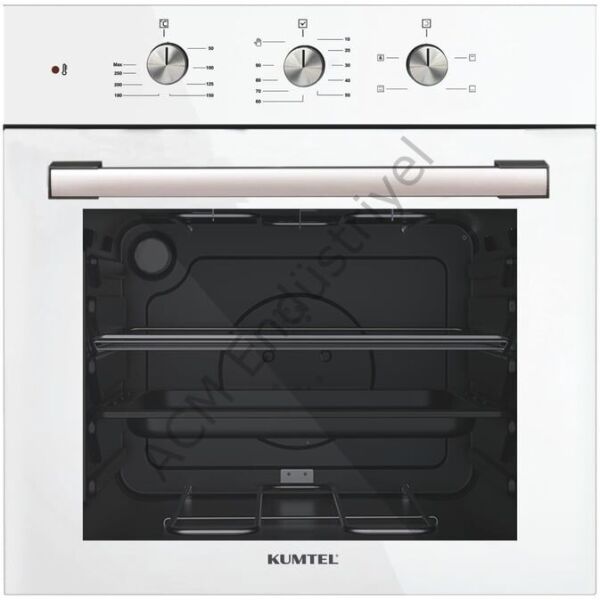 Kumtel Kristal Beyaz Cam Ankastre Set