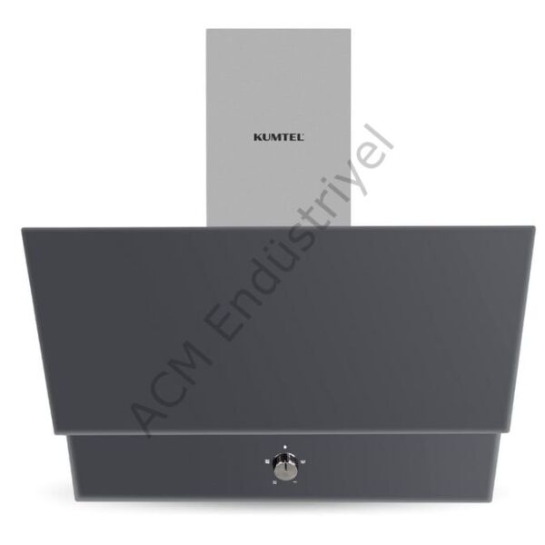 Kumtel Kristal Antrasit (Gri) Cam Ankastre Set