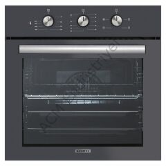 Kumtel Kristal Antrasit (Gri) Cam Ankastre Set