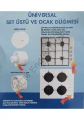 Ankastre Set Üstü ve Ocak Üniversal 4 Lü Düğme Takımı