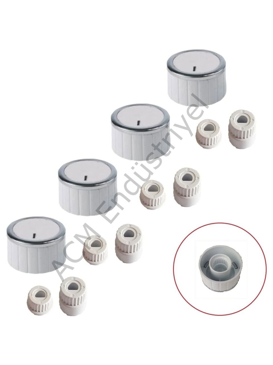 Ankastre Set Üstü ve Ocak Üniversal 4 Lü Düğme Takımı